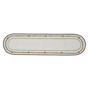 Autumn Harvest Pumpkin Stencil Table Runner 12x48 Farmhouse Fall Kitchen Dining Decor (2 Piece Bundle)