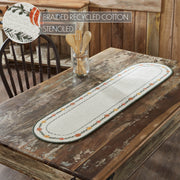 Autumn Harvest Pumpkin Stencil Table Runner 12x48 Farmhouse Fall Kitchen Dining Decor (2 Piece Bundle)