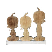 BOO Pumpkins Wooden Tabletop Halloween Fall Home Decor Sign (2 Piece Bundle)