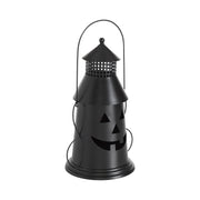 Black Halloween Spooky Decorative Metal Lantern Tealight & Votive Candle Holder Indoor Tabletop Accent Decor 12 Inch Tall (2 Piece Bundle)