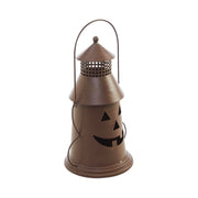 Halloween Spooky Bronze Metal Lantern Tealight Candle Holder Decorative Home Accent 12x8x6 (2 Piece Bundle)