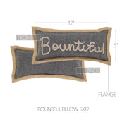 Autumn Fall Harvest Farmhouse Lumbar Throw Pillow, 5x12 Inch Decorative Accent (2 Piece Bundle)