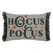 Hocus Pocus Fringed Decorative Accent Lumbar Throw Pillow, Textured Home Decor for Living Room Bedroom, 14x20 Inch Rectangular (2 Piece Bundle)