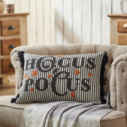 Hocus Pocus Fringed Decorative Accent Lumbar Throw Pillow, Textured Home Decor for Living Room Bedroom, 14x20 Inch Rectangular (2 Piece Bundle)
