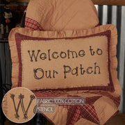 Landon Welcome to Our Patch Farmhouse Decorative Throw Pillow 14x22 Inch Autumn Fall Harvest Seasonal Accent Cushion (2 Piece Bundle)
