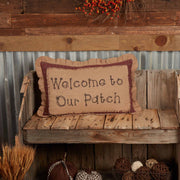 Landon Welcome to Our Patch Farmhouse Decorative Throw Pillow 14x22 Inch Autumn Fall Harvest Seasonal Accent Cushion (2 Piece Bundle)