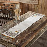 Autumn Pumpkin Patch Striped Farmhouse Table Runner 12x60 Inch Rustic Fall Decor (2 Piece Bundle)