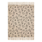 Raven Harvest Farmhouse Black Tan Plaid Woven Cotton Throw Blanket 50x60 (2 Piece Bundle)