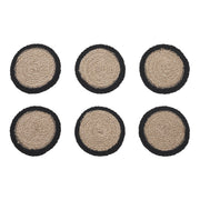 Raven Harvest Autumn Stenciled Drink Coasters Durable Tabletop Protectors, Set of 6 for Fall Decor (12 Piece Bundle)