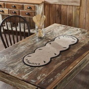 Raven Harvest Simplify Stencil Farmhouse Woven Cotton Blend Kitchen Table Runner 12x36 Inch (2 Piece Bundle)