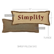 Raven Harvest Simplify Farmhouse Rustic Decorative Lumbar Throw Pillow, 5x15 Inch (2 Piece Bundle)