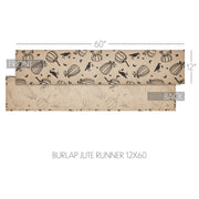 Raven Harvest Rustic Farmhouse Burlap Jute Table Runner 12x60 Inch Autumn Dining & Kitchen Decor (2 Piece Bundle)