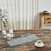 Grey Pumpkin Silhouette Fall Table Runner 8x24 Autumn Harvest Decorative Dining & Coffee Table Accent (2 Piece Bundle)