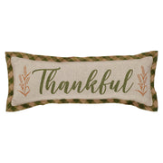 Harvest Blessings Thankful Decorative Fall Throw Pillow Autumn Home Decor Accent Cushion 5x15 Inch (2 Piece Bundle)