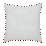 Thanksgiving Fall Wreath Pom Pom Decorative Accent Pillow 18x18 (2 Piece Bundle)