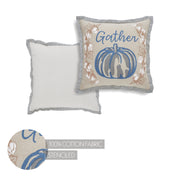 Ashmont Gathered Farmhouse Textured Accent Pillow 12x12 Inch (2 Piece Buy One, Get One Free Bundle)