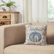 Ashmont Gathered Farmhouse Textured Accent Pillow 12x12 Inch (2 Piece Buy One, Get One Free Bundle)