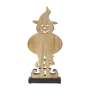 Boo Wooden Jack O Lantern Halloween Fall Seasonal Decor Rustic Carved Wood Tabletop Accent 15.5 H x 7.25 W x 2 D (2 Piece Buy One, Get One Free Bundle)