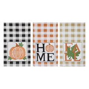 Annie Check Harvest Plaid 100% Cotton Farmhouse Kitchen & Dish Towel Set, Set of 3 (6 Piece Buy One, Get One Free Bundle)