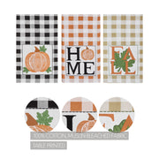 Annie Check Harvest Plaid 100% Cotton Farmhouse Kitchen & Dish Towel Set, Set of 3 (6 Piece Buy One, Get One Free Bundle)