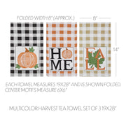 Annie Check Harvest Plaid 100% Cotton Farmhouse Kitchen & Dish Towel Set, Set of 3 (6 Piece Buy One, Get One Free Bundle)