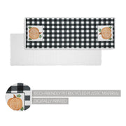 Annie Black Check Buffalo Plaid Pumpkin Harvest Table Runner Farmhouse Fall Holiday Kitchen Dining Home Decor, 12x36 Inches (2 Piece Buy One, Get One Free Bundle)