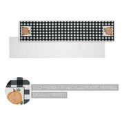 Annie Black Gingham Check Pumpkin Table Runner 12x60, Fall Harvest Farmhouse Kitchen Decor (2 Piece Buy One, Get One Free Bundle)