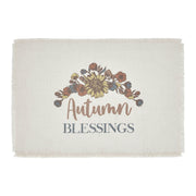 Bountifall Autumn Blessings Farmhouse Fall Harvest Cotton Placemat Set of 2, 13x19 (4 Piece Buy One, Get One Free Bundle)