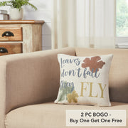 Bountifall Leaves Fall Autumn Throw Pillow 12x12 Decorative Accent Cushion for Indoor Home Decor (2 Piece Buy One, Get One Free Bundle)