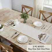 Bountifall Autumn Blessings Fall Harvest Table Runner, 12x48 Inch Seasonal Thanksgiving Dining & Kitchen Decor (2 Piece Buy One, Get One Free Bundle)