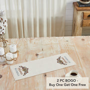 Bountifall Autumn Blessings Fall Table Runner 8x2 Harvest Kitchen Entryway Accent Decor (2 Piece Buy One, Get One Free Bundle)