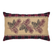 Connell Pinecone Decorative Throw Pillow 14x22, Rustic Woodland Lumbar Accent Cushion for Home Decor (2 Piece Buy One, Get One Free Bundle)