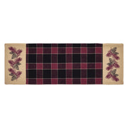 Connell Pinecone Table Runner, Rustic Cabin Lodge Forest Decor, Small 8x24 inch Accent Mat for Kitchen (2 Piece Buy One, Get One Free Bundle)