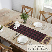 Connell Rustic Pinecone Fall Table Runner 12x48 Inch Holiday Decorative Home Decor (2 Piece Buy One, Get One Free Bundle)