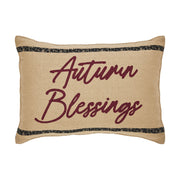 Decorative Throw Pillow Connell Autumn Blessings 9.5x14in Fall Harvest Seasonal Home Decor Accent Pillow (2 Piece Buy One, Get One Free Bundle)