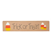 Halloween Trick or Treat Candy CornWall Decor Sign Festive Fall Accent (2 Piece Buy One, Get One Free Bundle)