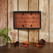 Count Your Many Blessings Inspirational Rustic FarmhouseWood Wall Sign Plaque with Vine & Stars Decorative Home Art 9x14x1.5 Inches (2 Piece Buy One, Get One Free Bundle)
