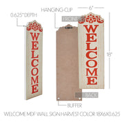 Welcome Harvest Fall Wall Sign 18x6 Inch RusticHome Decor Plaque Autumn Entryway Wall Art (2 Piece Buy One, Get One Free Bundle)