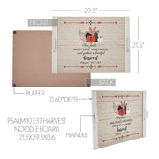 Farmhouse Wooden Noodle Board Stove Top Cover Psalm 107:37 Harvest Kitchen Decor 21.5x29.5 Inches (2 Piece Buy One, Get One Free Bundle)