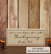 Christian Scripture Wall Art Sign Psalm 95:2 Let Us Come Before Him Inspirational Bible VersePlaque 7x16 (2 Piece Buy One, Get One Free Bundle)