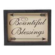 Farmhouse Bountiful Blessings Arrows Wall Decor Sign InspirationalPlaque (2 Piece Buy One, Get One Free Bundle)