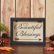 Farmhouse Bountiful Blessings Arrows Wall Decor Sign InspirationalPlaque (2 Piece Buy One, Get One Free Bundle)