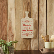 Thankful This & Every Season Farmhouse Rustic WoodCutting Board Wall Decor Sign 18.5 Inch (2 Piece Buy One, Get One Free Bundle)