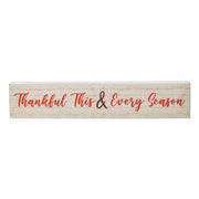 Thankful GratitudeWall Sign Cream Finish Home Decor Plaque Inspirational 3x15 Inch (2 Piece Buy One, Get One Free Bundle)