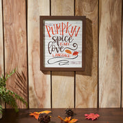 Farmhouse Shiplap Wood Wall Sign Pumpkin Spice Is My Language Autumn Fall Decor Plaque Rustic Home Accent Art 12x10 (2 Piece Buy One, Get One Free Bundle)
