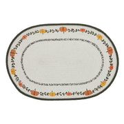 Fall Harvest Pumpkin Oval Placemat 13x19 Farmhouse Stencil Table Mat (2 Piece Buy One, Get One Free Bundle)
