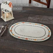 Fall Harvest Pumpkin Oval Placemat 13x19 Farmhouse Stencil Table Mat (2 Piece Buy One, Get One Free Bundle)