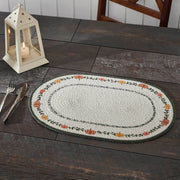 Fall Harvest Pumpkin Oval Placemat 13x19 Farmhouse Stencil Table Mat (2 Piece Buy One, Get One Free Bundle)
