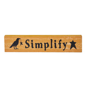Simplify Primitive Stars Rustic Wall Sign, Farmhouse Raven Mustard BaseDecor Plaque, Country Home Accent, 2.75x13 Inch (2 Piece Buy One, Get One Free Bundle)