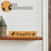 Simplify Primitive Stars Rustic Wall Sign, Farmhouse Raven Mustard BaseDecor Plaque, Country Home Accent, 2.75x13 Inch (2 Piece Buy One, Get One Free Bundle)